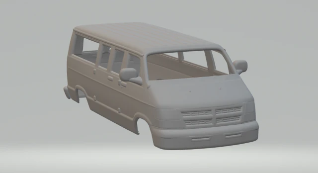 Dodge ram van 3D Print Model .c4d .max .obj .3ds .fbx .stl .blend 