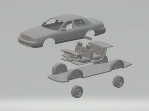 Ta&ccedil; victoria sedan 95 3D Baskı Modeli