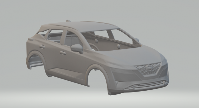 Nissan Qashqai 2022 3D Druckmodell .c4d .max .obj .3ds .fbx .stl .blend
