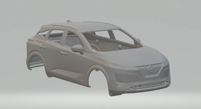 Nissan Qashqai 2022 3D Print Model .c4d .max .obj .3ds .fbx .stl .blend 