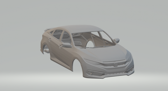 Honda civic 3D प्रिंट मॉडल .c4d .max .obj .3ds .fbx .stl .blend 