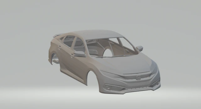 Honda civic 3D Print Model .c4d .max .obj .3ds .fbx .stl .blend 