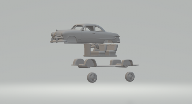 Coupe custom club 49 3D 프린트 모델 .c4d .max .obj .3ds .fbx .stl .blend 