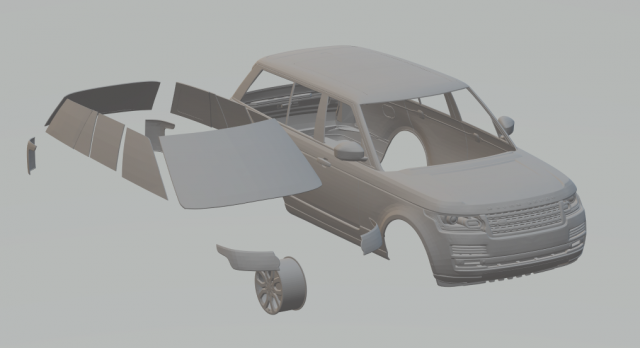 Land rover range rover 3D 프린트 모델 .c4d .max .obj .3ds .fbx .stl .blend 