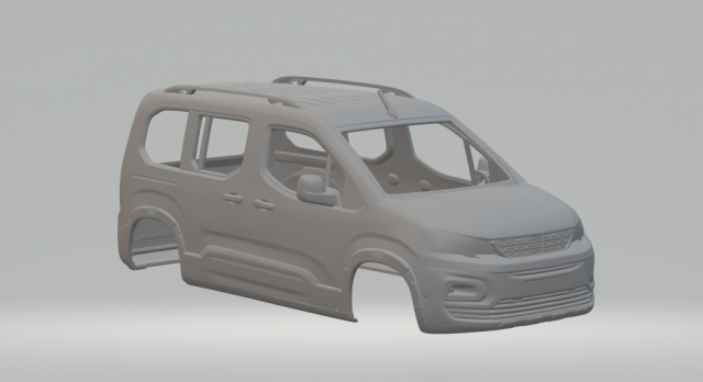 PEUGEOT RIFTER 3D-Druckmodell .c4d .max .obj .3ds .fbx .stl .blend 