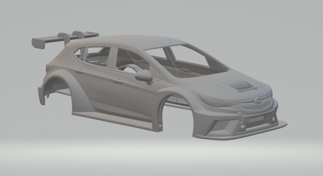 Opel astra tcr race car 3D Print Model .c4d .max .obj .3ds .fbx .stl .blend 