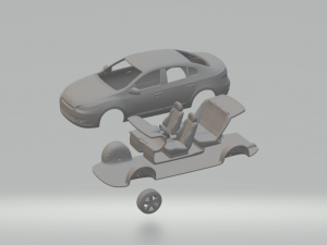 Renault fluence 2012 3D-printmodel