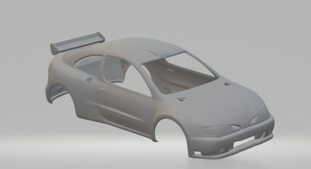 Renault megane maxi coupe rally 3D 打印模型 .c4d .max .obj .3ds .fbx .stl .blend 