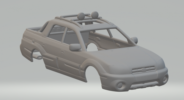 Subaru baja 2002 3D Print Model .c4d .max .obj .3ds .fbx .stl .blend 