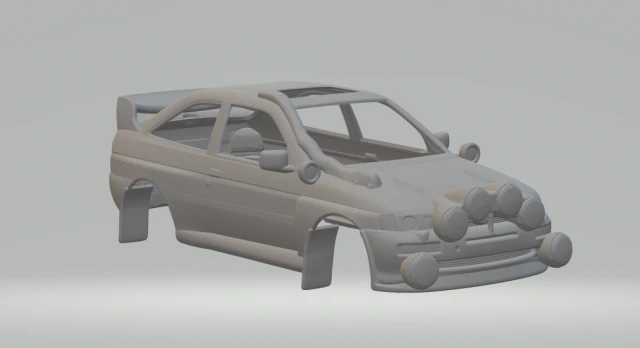 Escort rally car 3D Print Model .c4d .max .obj .3ds .fbx .stl .blend 