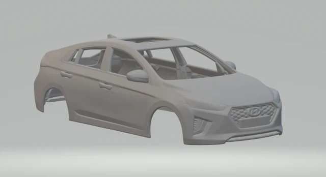Hyundai ioniq 3D Print Model .c4d .max .obj .3ds .fbx .stl .blend