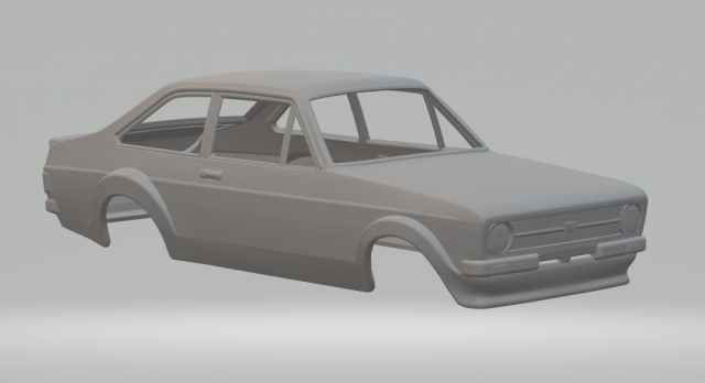 Escort 1977 3D Print Model .c4d .max .obj .3ds .fbx .stl .blend 