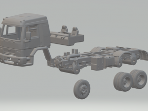 Fordcargo 6x2 truck brazil Modèles 3D en vedette