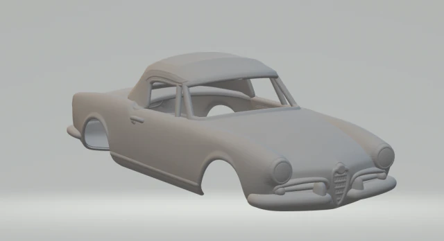 ALFA ROMEO GIULIETTA SPIDER 1955 3D Print Model .c4d .max .obj .3ds .fbx .stl .blend 