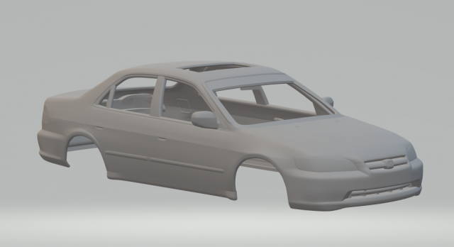 Honda accord 98 3Dプリントモデル .c4d .max .obj .3ds .fbx .stl .blend 