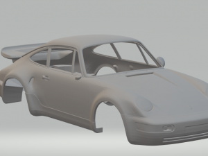Porsche 911 Turbo S Flachbau 3D 打印模型