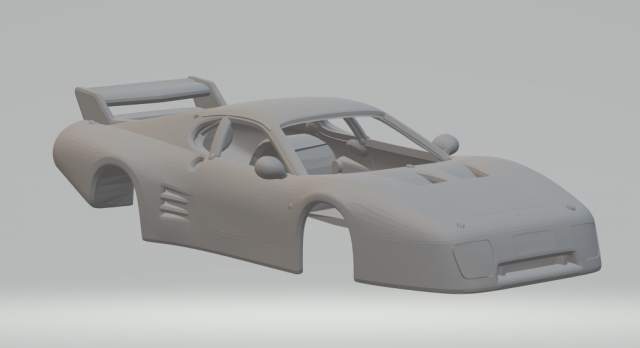 Ferrari 512bb lm 3Dプリントモデル .c4d .max .obj .3ds .fbx .stl .blend 