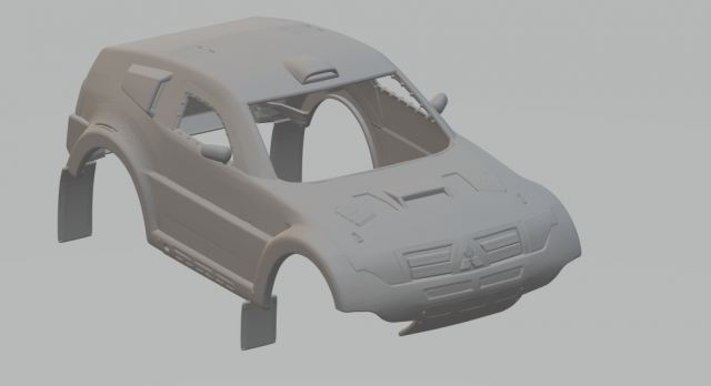 2007 - MITSUBISHI PAJERO EVOLUTION Modèles 3D en vedette .c4d .max .obj .3ds .fbx .stl .blend 