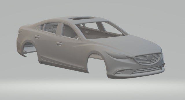 2016 Mazda 6 Sedan 3D 프린트 모델 .c4d .max .obj .3ds .fbx .stl .blend 