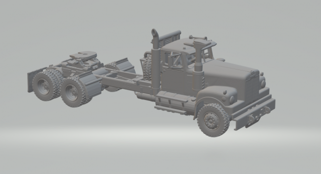 White Western Star 4864 3D Print Model .c4d .max .obj .3ds .fbx .stl .blend 