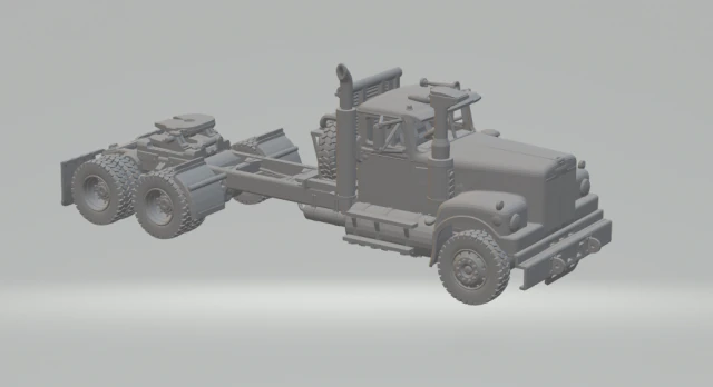 White Western Star 4864 3D Print Model .c4d .max .obj .3ds .fbx .stl .blend