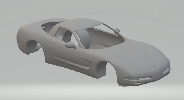 Chevrolet corvette 97 3D Print Model .c4d .max .obj .3ds .fbx .stl .blend 
