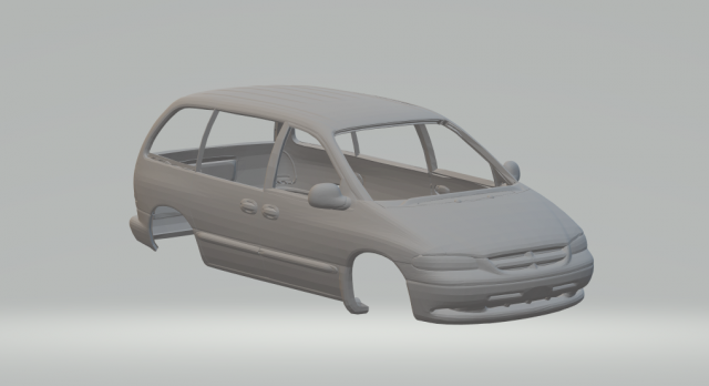 Dodge caravan 3D 打印模型 .c4d .max .obj .3ds .fbx .stl .blend 