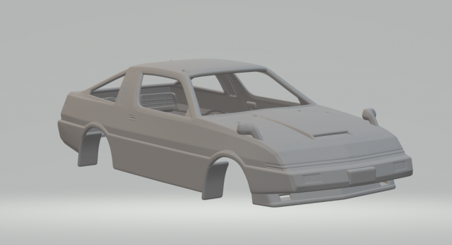 Mitsubishi Starion 3D Принт Модель .c4d .max .obj .3ds .fbx .stl .blend 