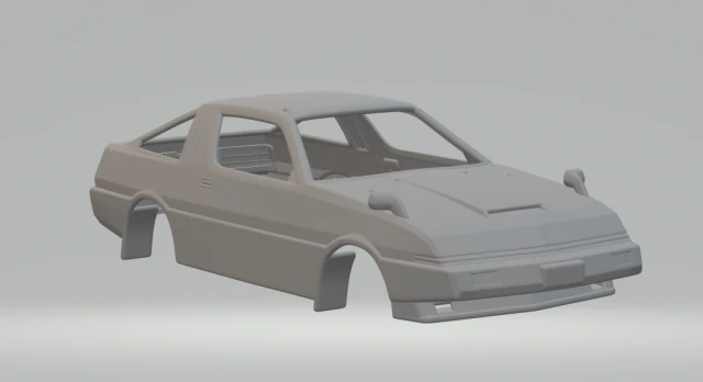 Mitsubishi Starion 3D Print Model .c4d .max .obj .3ds .fbx .stl .blend 