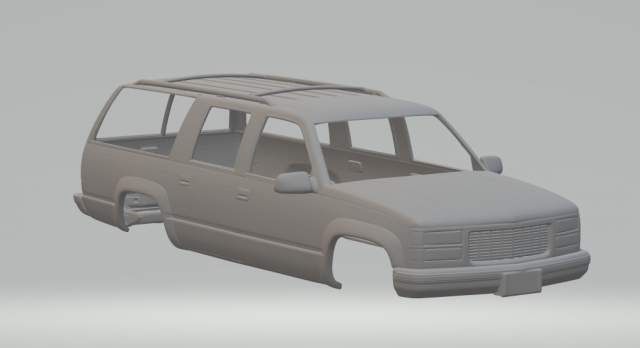 GMC Suburban GMT400 Modello di stampa 3D .c4d .max .obj .3ds .fbx .stl .blend 