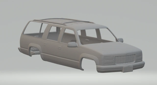 GMC Suburban GMT400 3D Print Model .c4d .max .obj .3ds .fbx .stl .blend 
