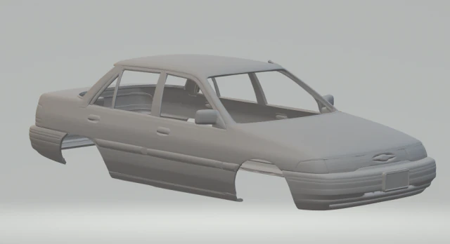 Escort sedan 94 eua version 3D Print Model .c4d .max .obj .3ds .fbx .stl .blend 