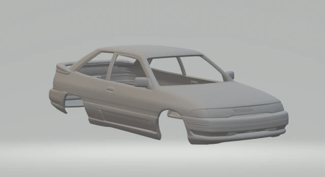 Escort coupe 97 3D Print Model .c4d .max .obj .3ds .fbx .stl .blend 