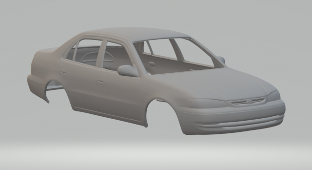 Toyota corolla 99 Modèles 3D en vedette .c4d .max .obj .3ds .fbx .stl .blend 
