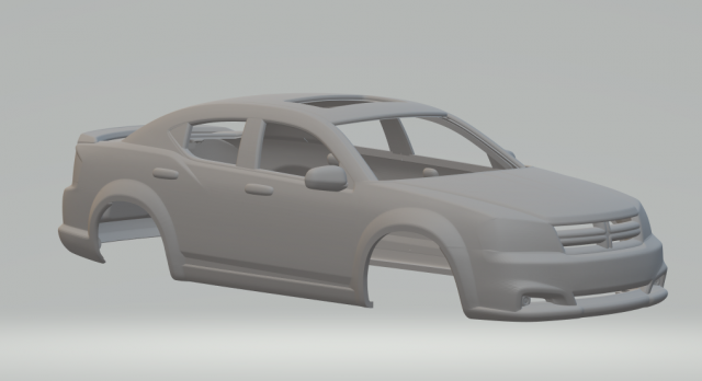 Dodge avenger R-T 3D Print Model .c4d .max .obj .3ds .fbx .stl .blend