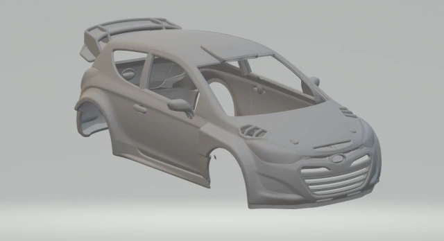 Hyundai i20 wrc 3D Print Model .c4d .max .obj .3ds .fbx .stl .blend 