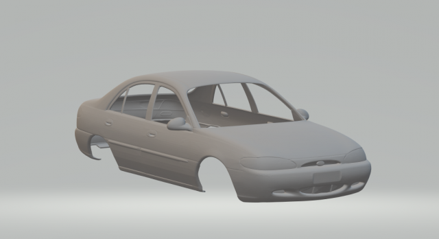 Escort sedan 98 3D Print Model .c4d .max .obj .3ds .fbx .stl .blend 