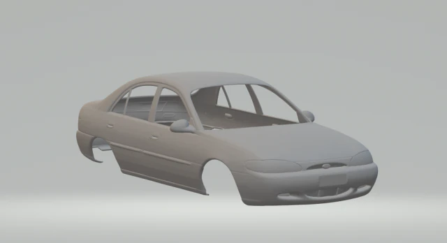 Escort sedan 98 3D Print Model .c4d .max .obj .3ds .fbx .stl .blend 