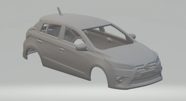 Toyota yaris 2016 3D Print Model .c4d .max .obj .3ds .fbx .stl .blend 