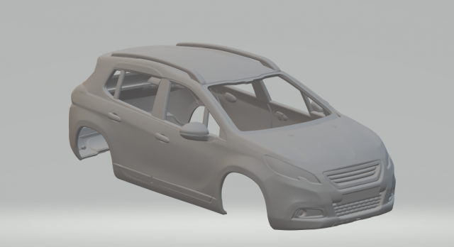 Peugeot 2008 mk1 3D Druckmodell .c4d .max .obj .3ds .fbx .stl .blend 