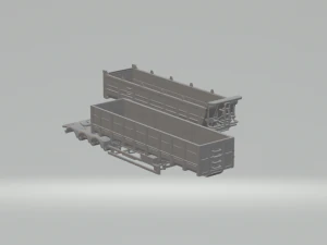 Doppel-LKW-Kipper Brasilien Randon 3D Druckmodell