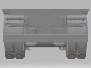 Trailer truck contanier 20ft 3D-Druckmodell