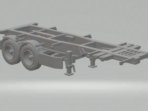 Anhänger-LKW-Container 20 Fuß Europa 3D Druckmodell