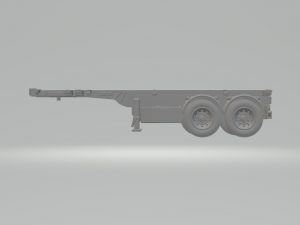Trailer truck contanier 20ft europe 3D Print Model