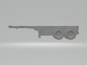 Trailer truck contanier 20ft europe 3D Print Model