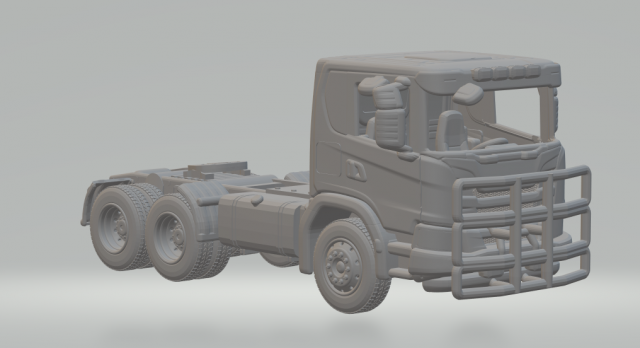 Scania xt 6x2 kit 3D Print Model .c4d .max .obj .3ds .fbx .stl .blend 
