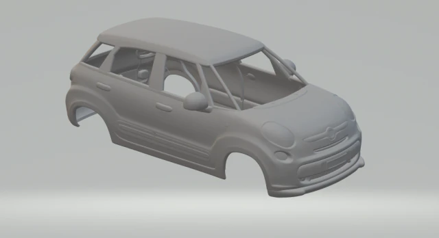 Fiat 500l 3D Print Model .c4d .max .obj .3ds .fbx .stl .blend