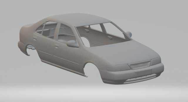 1994 Nissan Sentra B14 Modello di stampa 3D .c4d .max .obj .3ds .fbx .stl .blend 
