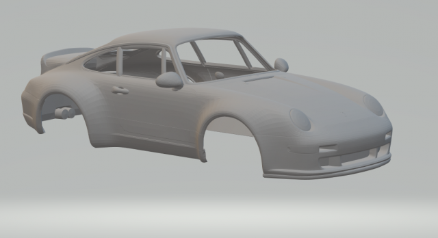 Porsche 911 custom 3D-Druckmodell .c4d .max .obj .3ds .fbx .stl .blend 