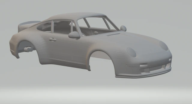 Porsche 911 custom 3D Print Model .c4d .max .obj .3ds .fbx .stl .blend 